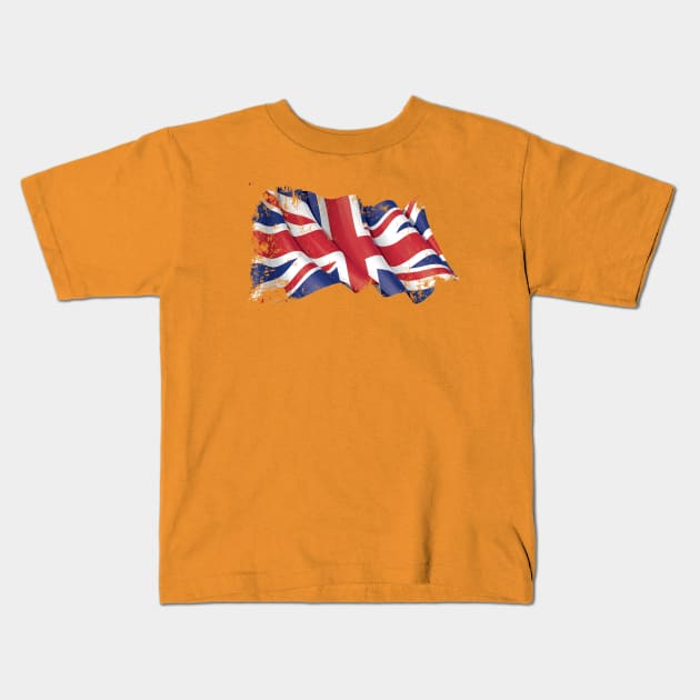 UK Flag Kids T-Shirt by spicoli13